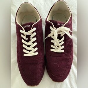 J. Crew Maroon Sneakers Size 9
